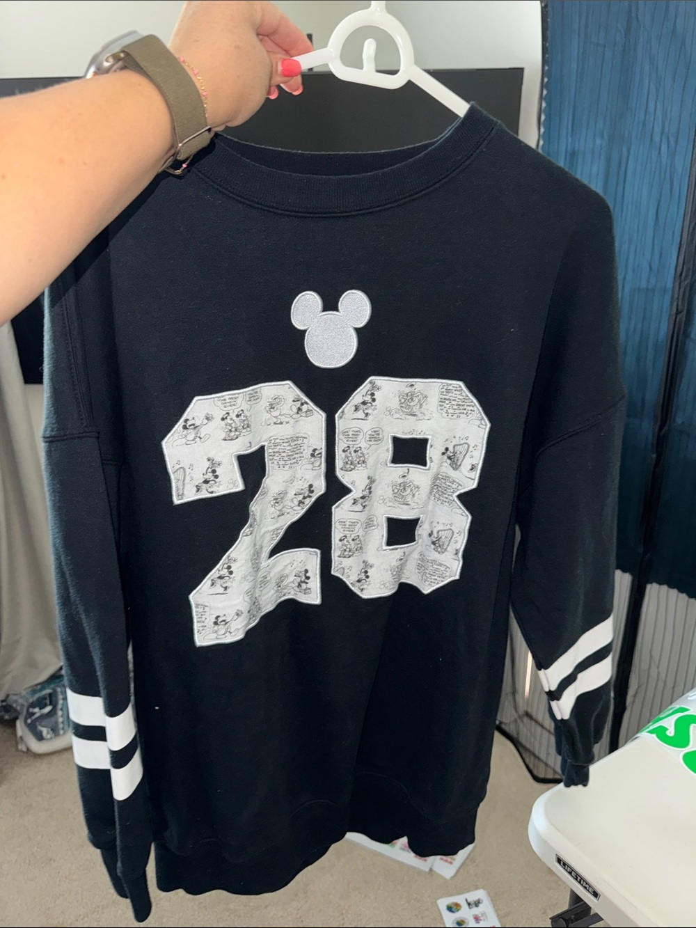 Black Disney Mickey 28 Graphic Sweatshirt